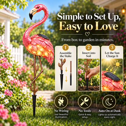 🦩 Flamingo Garden Glow™ – Solar Outdoor Lights✨