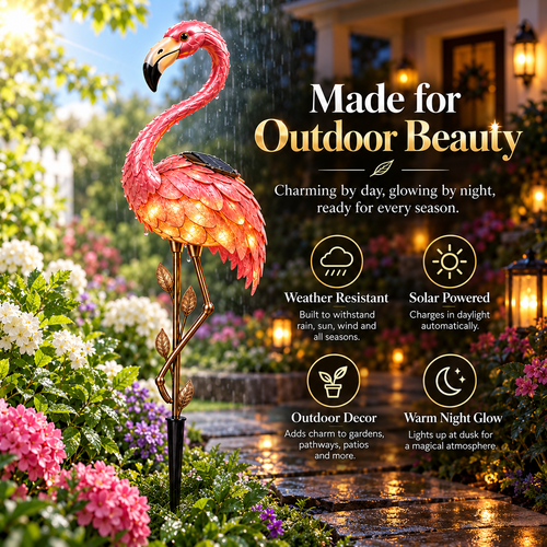 🦩 Flamingo Garden Glow™ – Solar Outdoor Lights✨