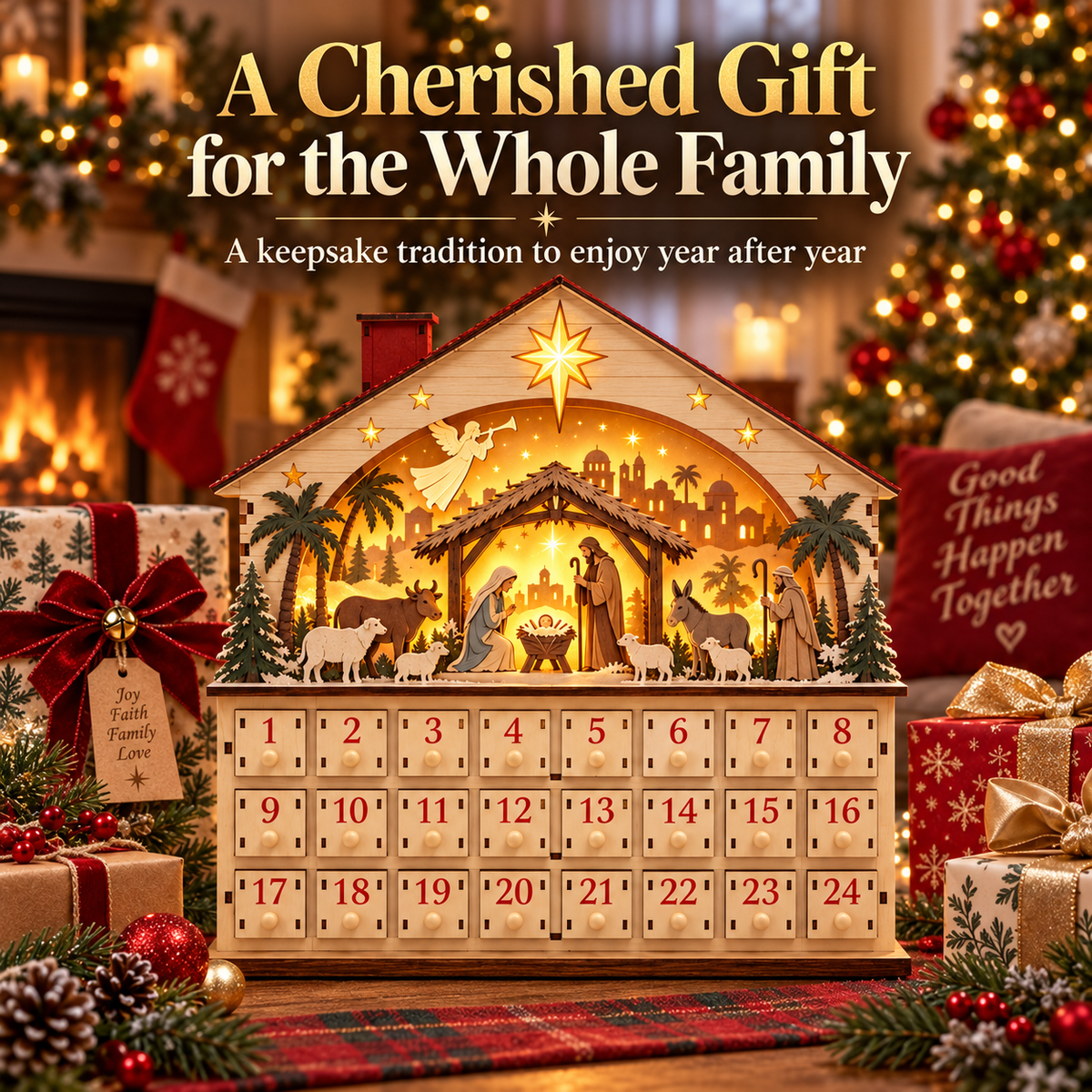 Nativity Advent Calendar Christmas gift