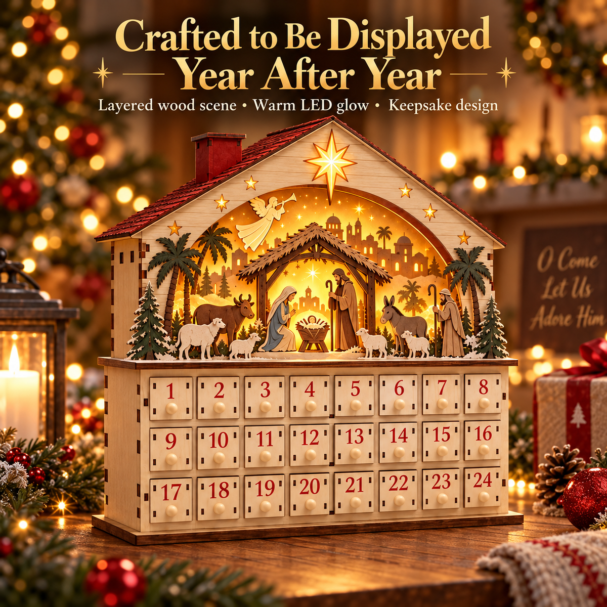Bethlehem Nativity Advent Calendar keepsake