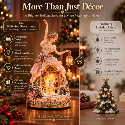 🔥LAST DAY 49% OFF 🩰  Winter Ballerina Story Lamp™ – Lighted Nutcracker Christmas Tabletop Decor