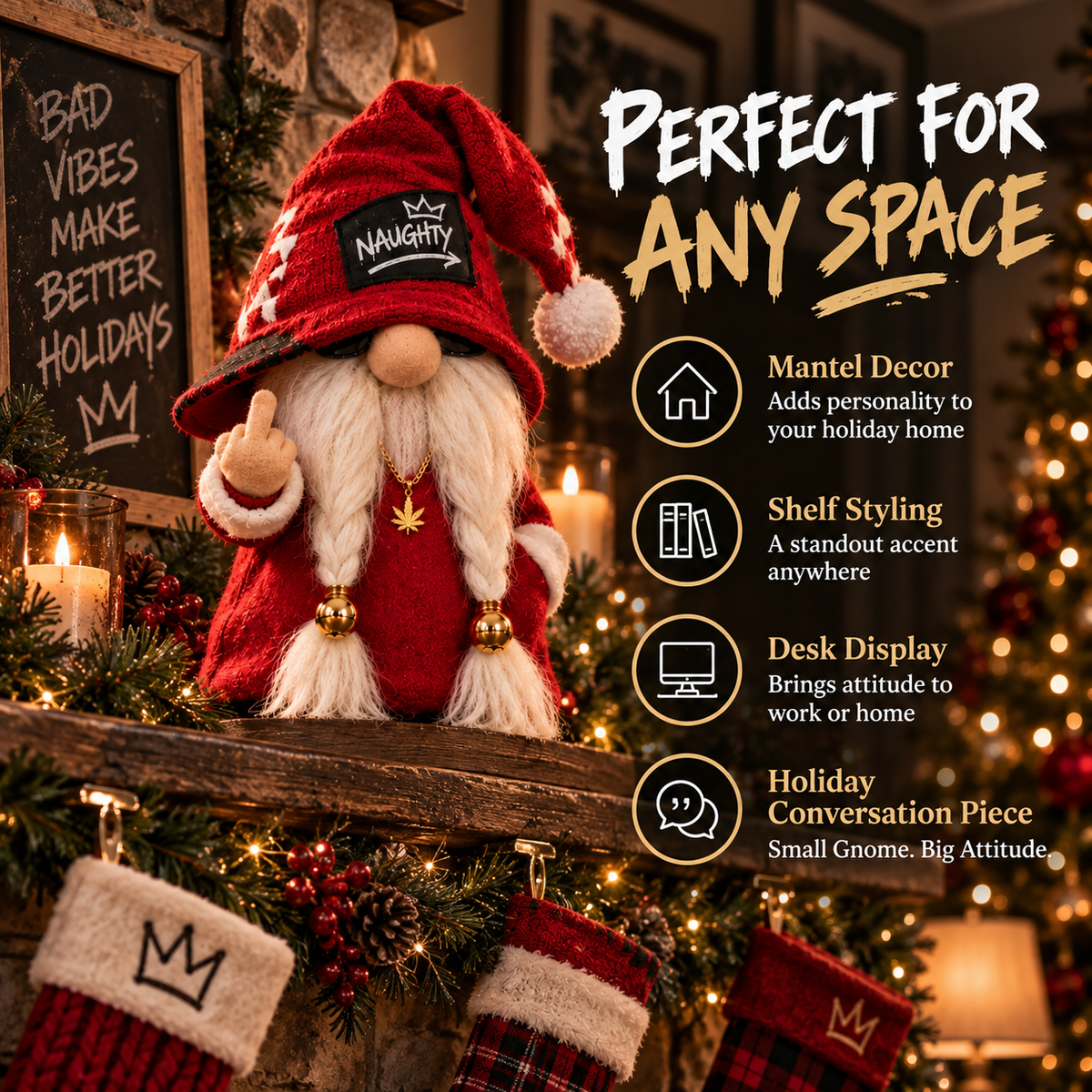 🎄🔥 Christmas Limited Edition – 😎 Naughty Hip-Hop Gnome™ 🎅🎁