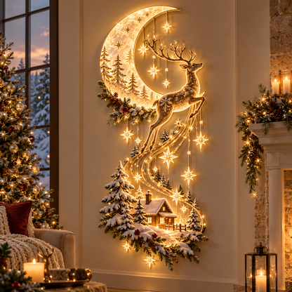🌙 Reindeer Under the Stars™ – Cozy Christmas Cabin