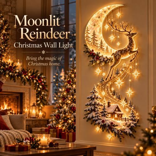 🌙 Reindeer Under the Stars™ – Cozy Christmas Cabin