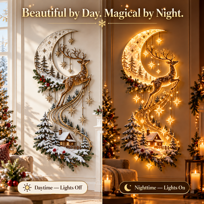 🌙 Reindeer Under the Stars™ – Cozy Christmas Cabin