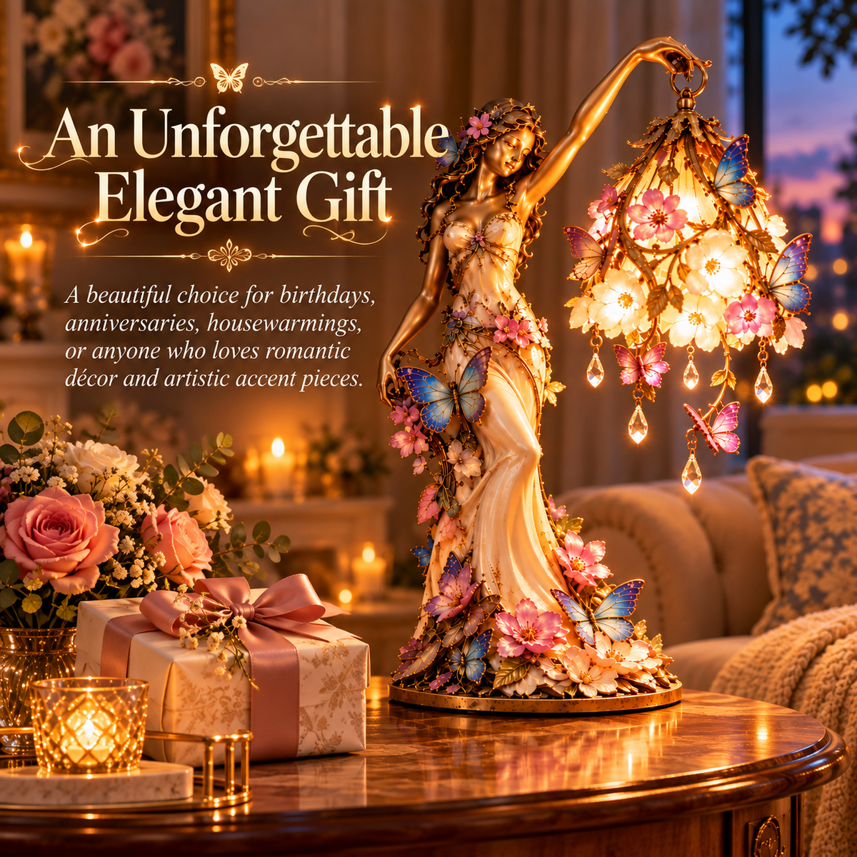 Butterfly Lady Accent Lamp gift idea