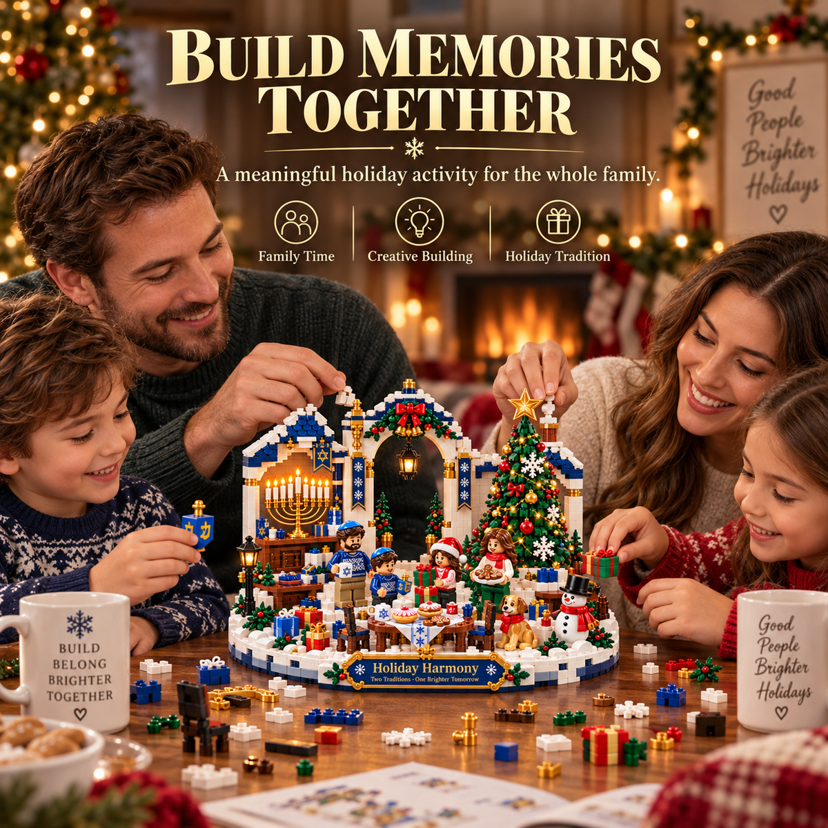 Family building Holiday Harmony together