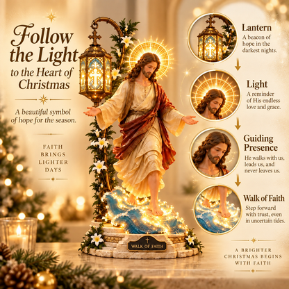 ✨Walk by Faith™ Illuminated Jesus Walking on Water Sculpture