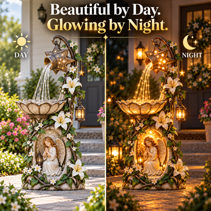 🔥 Last Day 49% OFF👼✨ Angel Starlight Garden Fountain™ – Faith-Inspired Lighted Outdoor Decor