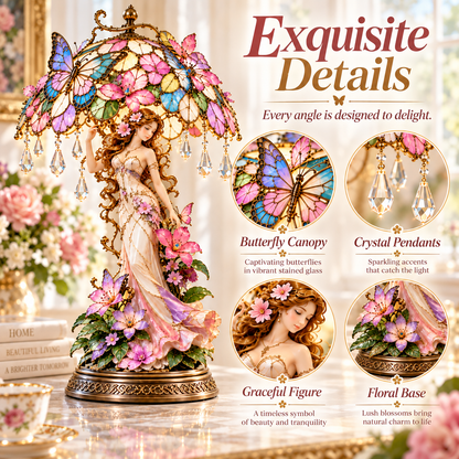 🔥 Last Day 49% OFF🦋 Butterfly Blossom Glow™ – Illuminated Floral Fairy Table Lamp