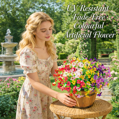 🌸 UV-beständige Kunstblumen – farbecht & farbenfroh für Garten, Terrasse, Heimdekoration