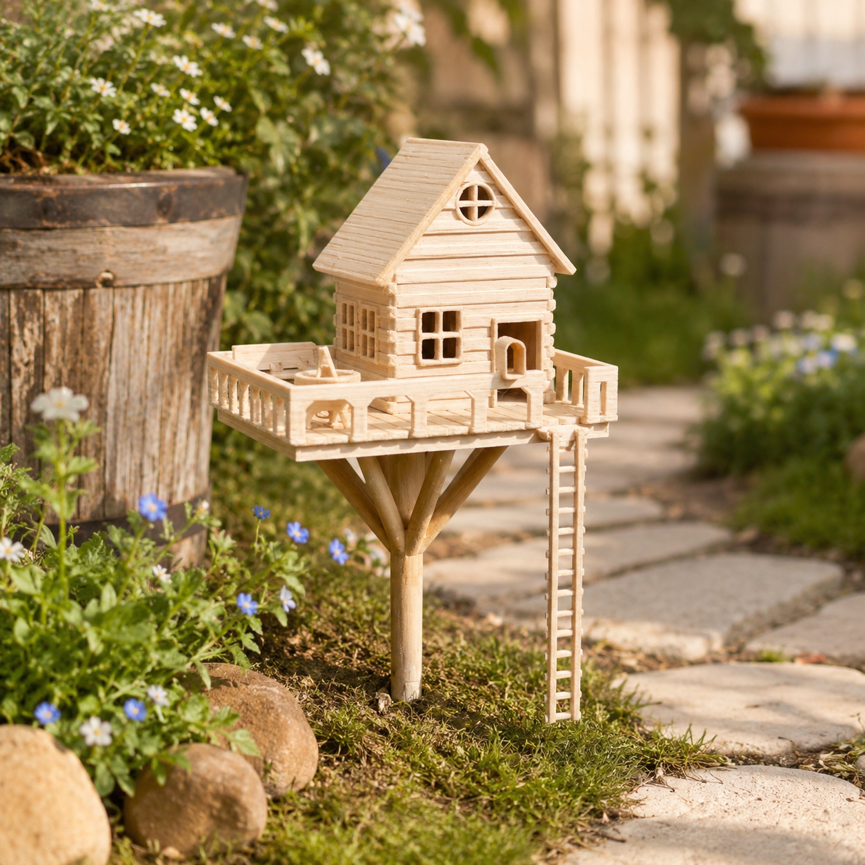 Mini Treehouse Planter Decoration