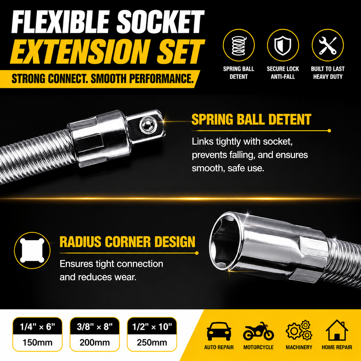 Hot sell Universal Flexible Wrench Socket Tool – High Torque & Tight Space Repair Adapter