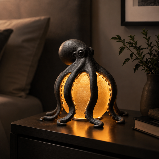 Lampe de table décorative Pieuvre Océanique