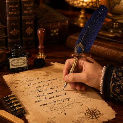 🔥🔥🔥LAST DAY 53% OFF -🪶Magic Gem Feather Pen