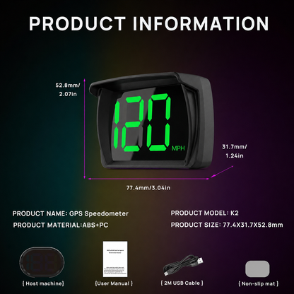 💥VENTE DERNIER JOUR 49% DE RÉDUCTION💥-Compteur de vitesse numérique GPS pour voiture MPH, connexion USB Plug and Play pour voiture, camion, moteur, SUV, tous véhicules