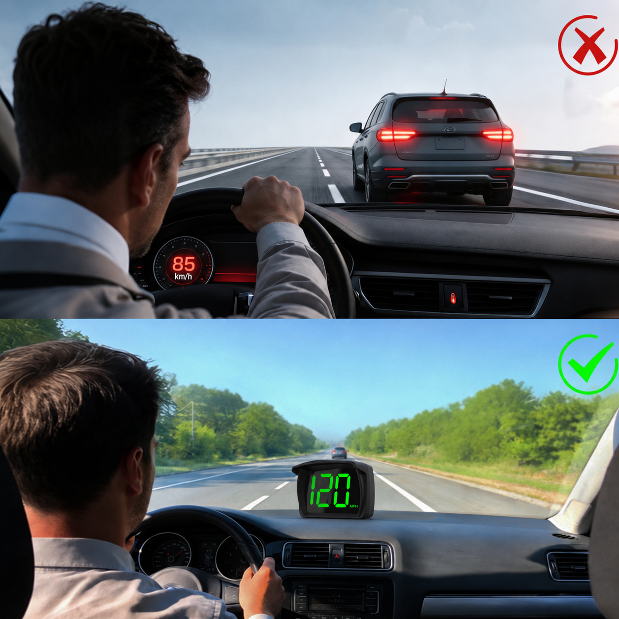 💥VENTE DERNIER JOUR 49% DE RÉDUCTION💥-Compteur de vitesse numérique GPS pour voiture MPH, connexion USB Plug and Play pour voiture, camion, moteur, SUV, tous véhicules