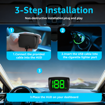 💥VENTE DERNIER JOUR 49% DE RÉDUCTION💥-Compteur de vitesse numérique GPS pour voiture MPH, connexion USB Plug and Play pour voiture, camion, moteur, SUV, tous véhicules