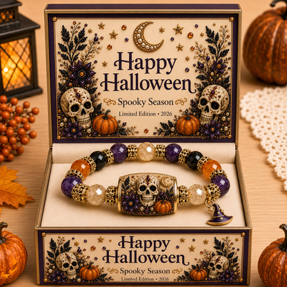 🔥GRANDE PROMO 50% DE RÉDUCTION👻Coffret Cadeau Bracelet Perlé Citrouille Chat Noir Halloween Édition Limitée 2026🎁