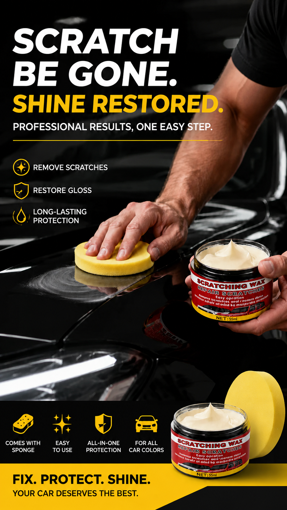 🔥Ultimate Car Scratch Remover Wax