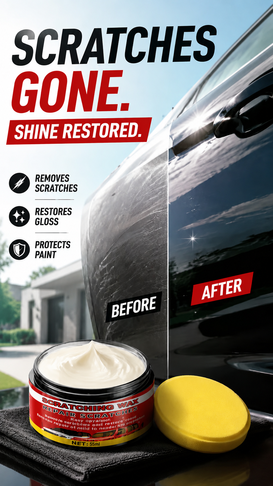🔥Ultimate Car Scratch Remover Wax