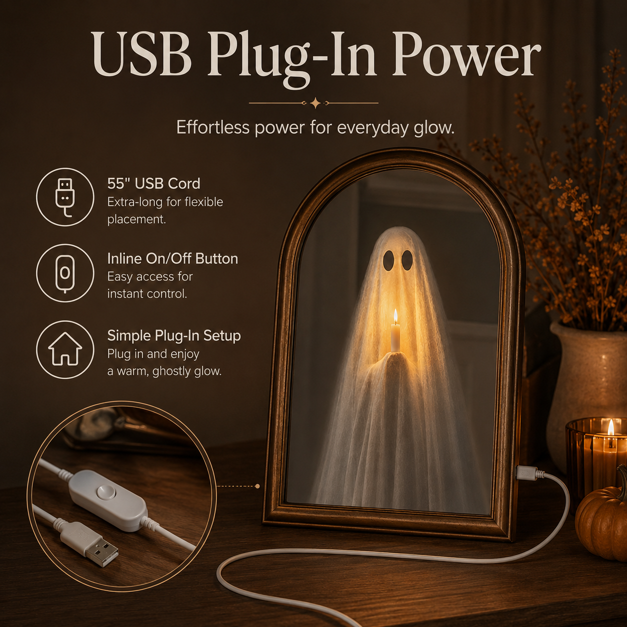 2026 Halloween Hologram Ghost Mirror
