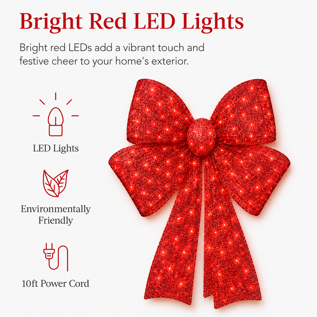 🔥55% OFF Hot Sale🎁✨🎄 48-Inch Lighted Christmas Bow 🎀