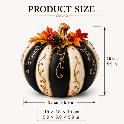 🔥HOT SALE - 🎃Lighted Black & Ivory Pumpkin Decor with Remote