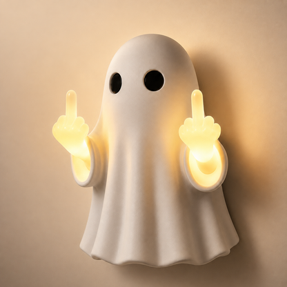 Middle Finger Ghost Wall Night Light Halloween Decor