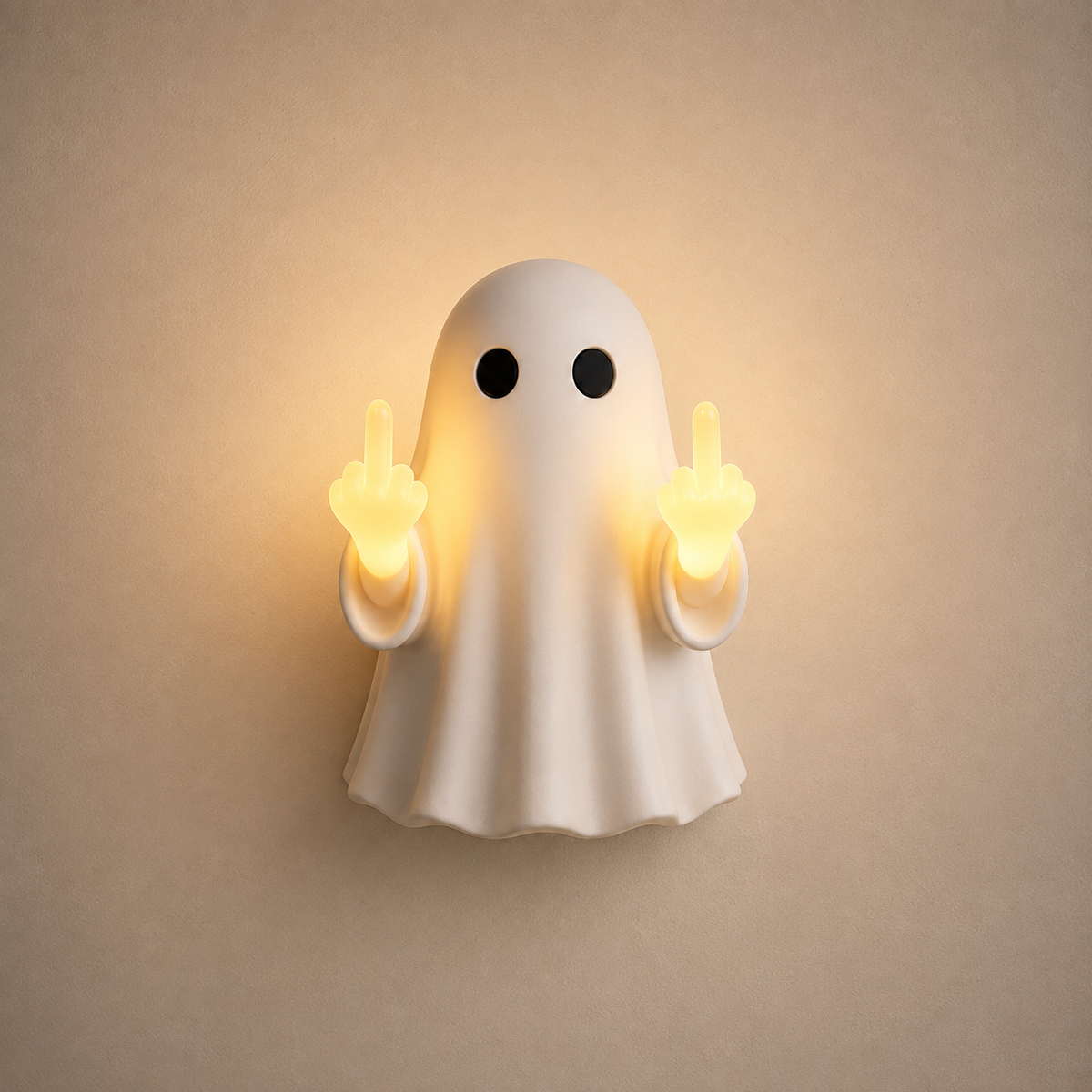 Middle Finger Ghost Wall Night Light Halloween Decor