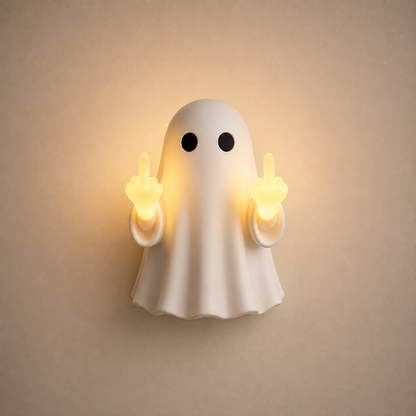 Middle Finger Ghost Wall Night Light Halloween Decor