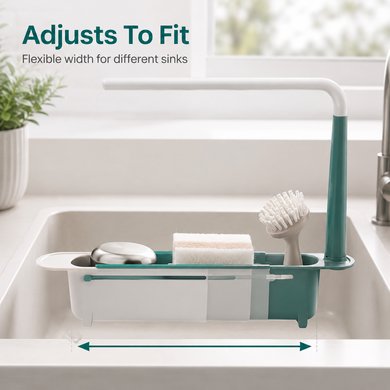 🔥LAST DAY 50% OFF - ✨ Adjustable Telescopic Sink Organizer – Drain, Dry & Declutter