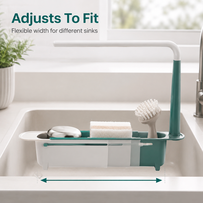 🔥LAST DAY 50% OFF - ✨ Adjustable Telescopic Sink Organizer – Drain, Dry & Declutter
