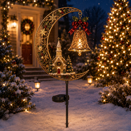 🔥LAST DAY 50% OFF  -Solar Christmas Crescent Garden Light 🎄✨