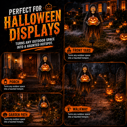 💀 Soul Collector™ Pumpkin Edition Animated Halloween Yard Decoration