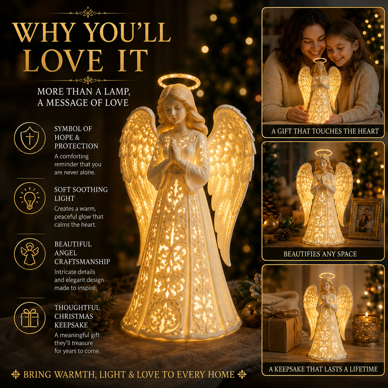 ✨ Angel Christmas Guardian Light – A Symbol of Hope, Love & Protection