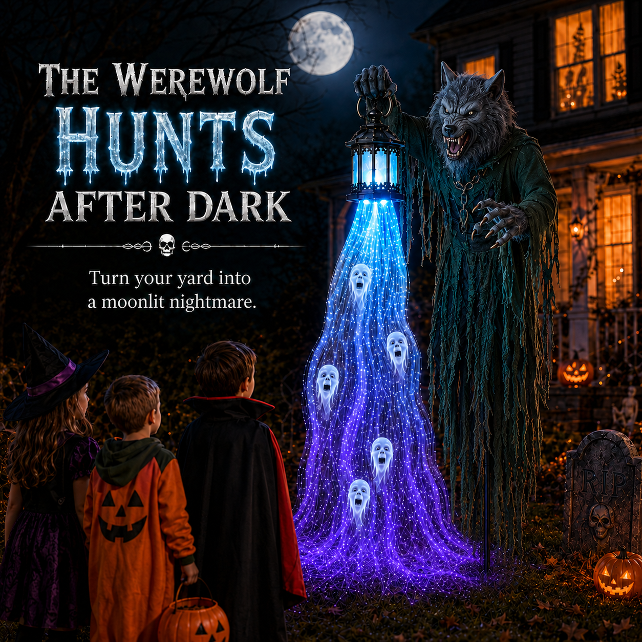 🎃 Halloween Flash Sale – 49% OFF Today Only | Animated Glowing Soul Harvester Yard Decor