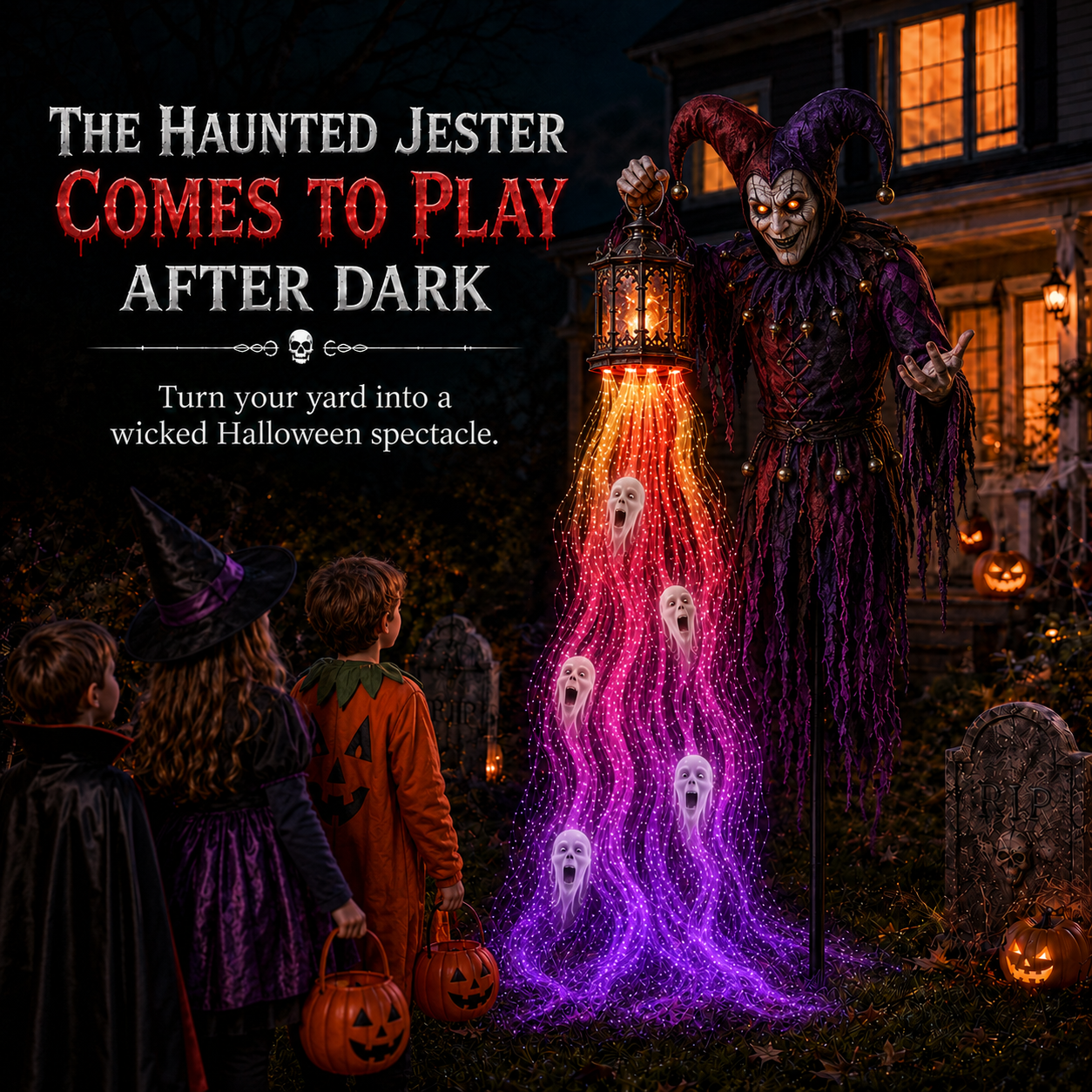 🎃 Halloween Flash Sale – 49% OFF Today Only | Animated Glowing Soul Harvester Yard Decor