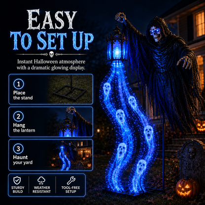 👻Today 49% OFF👻 Grim Reaper Ghost Cascade Halloween Yard Light