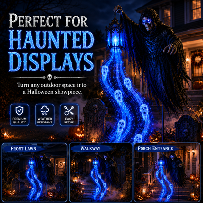 👻Today 49% OFF👻 Grim Reaper Ghost Cascade Halloween Yard Light