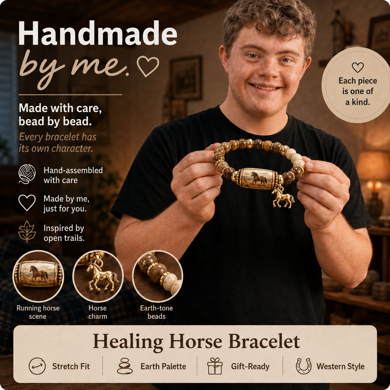 🔥Limited Edition🐎 Western Horse Guardian Crystal Bracelet✨