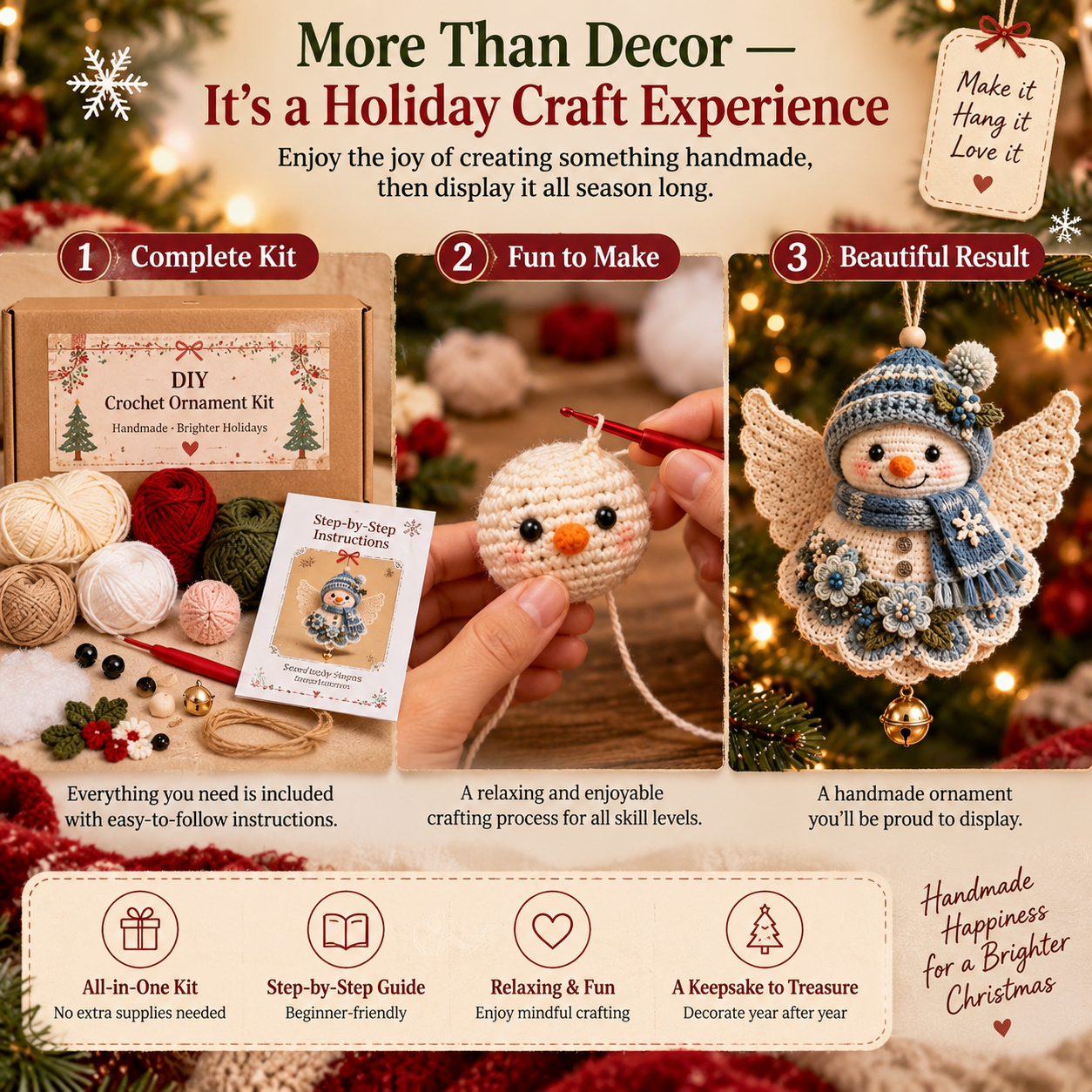 DIY Christmas Crochet Kit Craft Experience