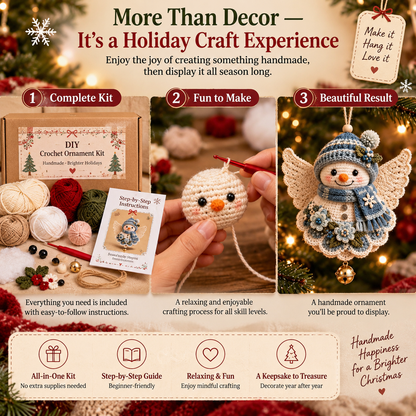 🎄 DIY Crochet Christmas Angel Ornament Kit – Make, Hang & Treasure✨
