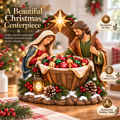 ✝️✨ Nativity Blessing Bowl™ – Lighted Christmas Treat Bowl & Tabletop Decor