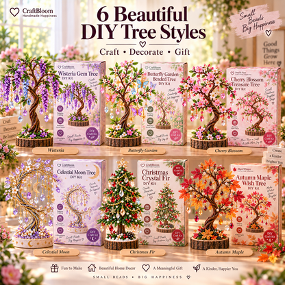 🌳✨ DIY Beaded Tree Craft Kit – Create Your Own Sparkling Decorative Tree