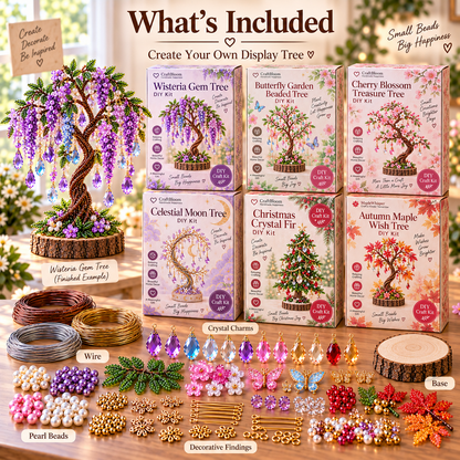 🌳✨ DIY Beaded Tree Craft Kit – Create Your Own Sparkling Decorative Tree