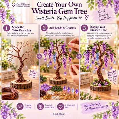 🌳✨ DIY Beaded Tree Craft Kit – Create Your Own Sparkling Decorative Tree