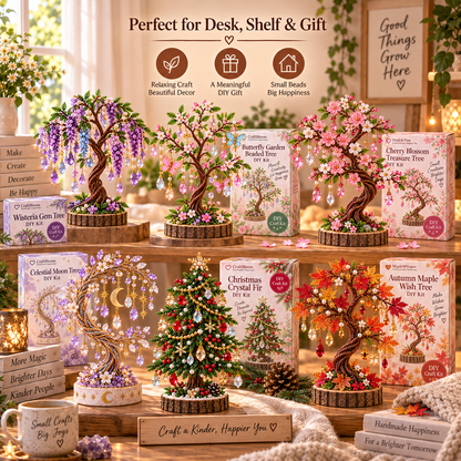 🌳✨ DIY Beaded Tree Craft Kit – Create Your Own Sparkling Decorative Tree