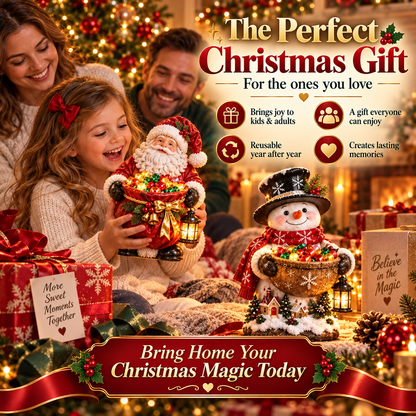 🎄✨ Light-Up Christmas Treat Holder – 5 Festive Designs for Candy, Holiday Parties & Home Decor