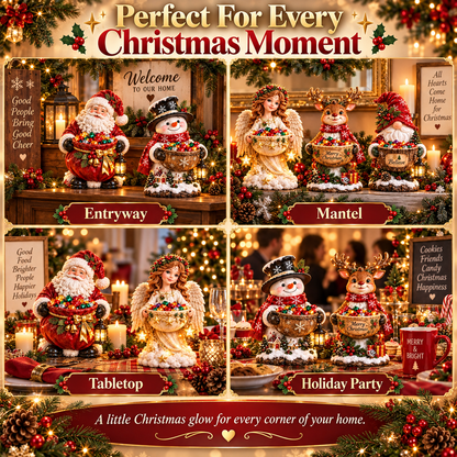 🎄✨ Light-Up Christmas Treat Holder – 5 Festive Designs for Candy, Holiday Parties & Home Decor